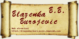 Blaženka Burojević vizit kartica